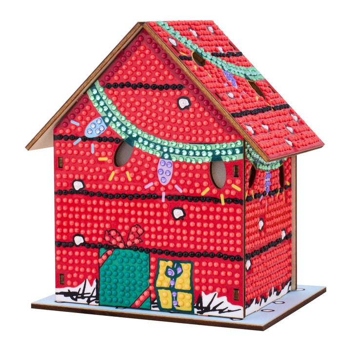 Diamond Art Club – Gem House: The Peanuts Holiday 3D Snoopy Diamond Painting Model (Round Drill, 5.4" x 4.9" x 3") - Pisgah Needleworks