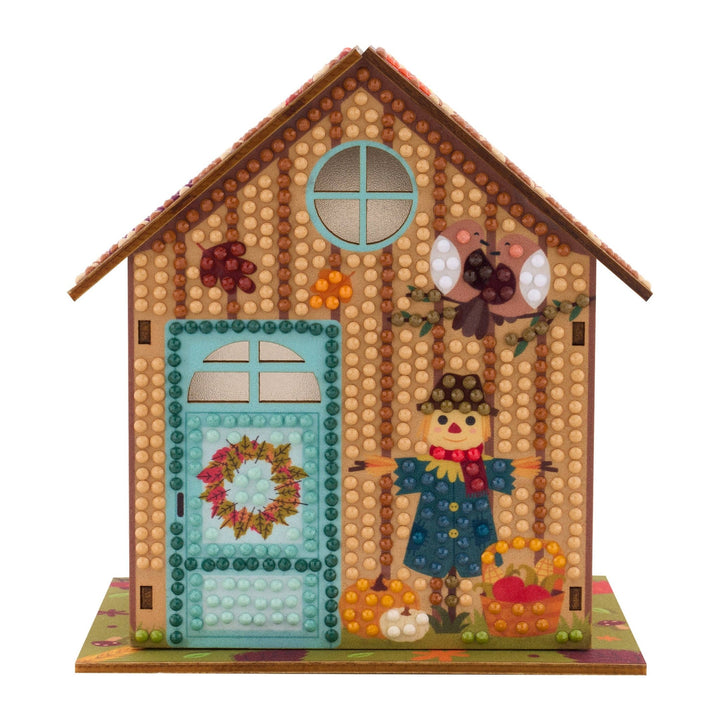 Diamond Art Club - Harvest Haven - Gem House: Round with 38 Colors / 415 / 5.5" x 4.1" x 3.1" (14 x 10.5 x 8cm) - Pisgah Needleworks