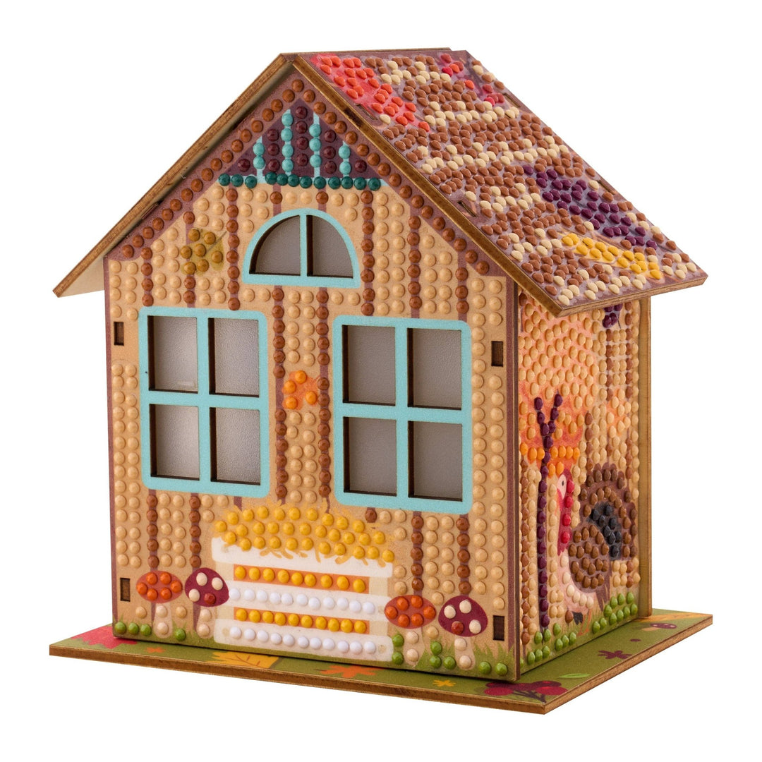 Diamond Art Club - Harvest Haven - Gem House: Round with 38 Colors / 415 / 5.5" x 4.1" x 3.1" (14 x 10.5 x 8cm) - Pisgah Needleworks