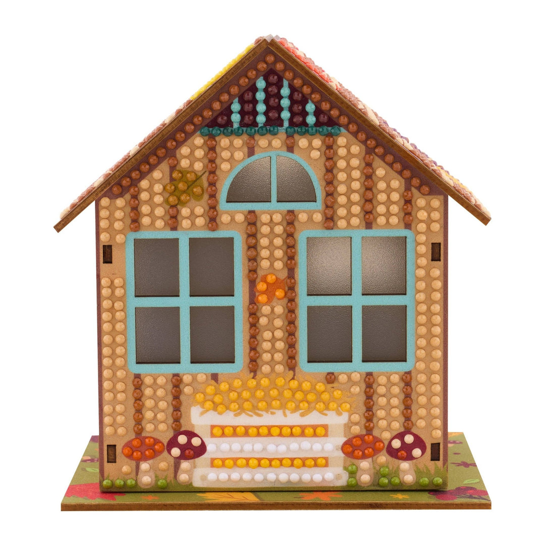 Diamond Art Club - Harvest Haven - Gem House: Round with 38 Colors / 415 / 5.5" x 4.1" x 3.1" (14 x 10.5 x 8cm) - Pisgah Needleworks