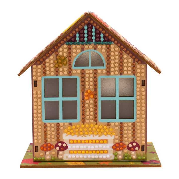 Diamond Art Club - Harvest Haven - Gem House: Round with 38 Colors / 415 / 5.5" x 4.1" x 3.1" (14 x 10.5 x 8cm) - Pisgah Needleworks