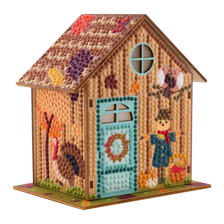 Diamond Art Club - Harvest Haven - Gem House: Round with 38 Colors / 415 / 5.5" x 4.1" x 3.1" (14 x 10.5 x 8cm) - Pisgah Needleworks
