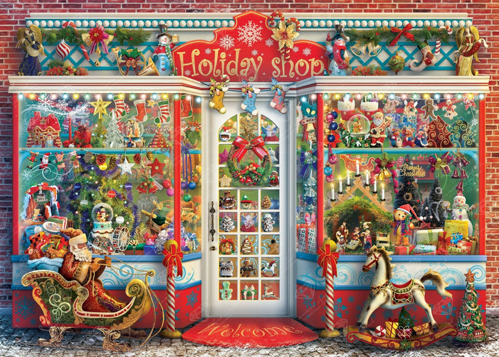 Diamond Art Club - Holiday Shop: Square with 64 Colors including 3 ABs and 3 Fairy Dust Diamonds / 110,433 / 38.6" x 27.6" (98cm x 70cm) - Pisgah Needleworks