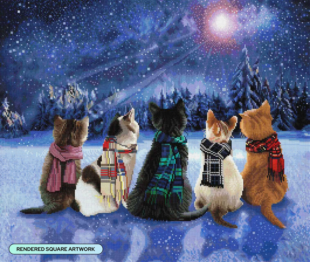 Diamond Art Club Kitten Wishes Diamond Painting Kit - Pisgah Needleworks