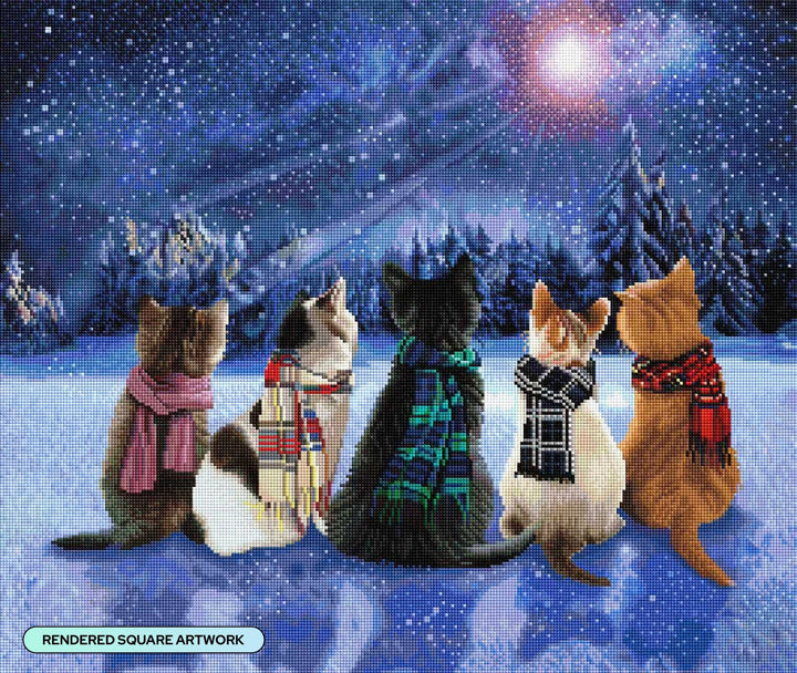 Diamond Art Club Kitten Wishes Diamond Painting Kit - Pisgah Needleworks