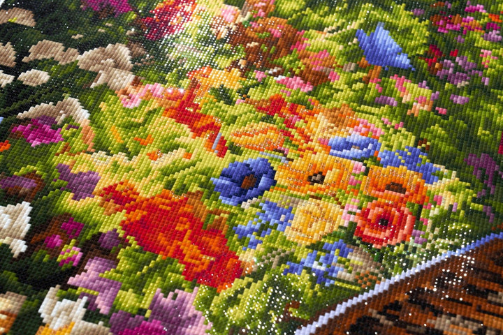 Diamond Art Club Little Engine Square Diamond Painting Kit - Pisgah Needleworks