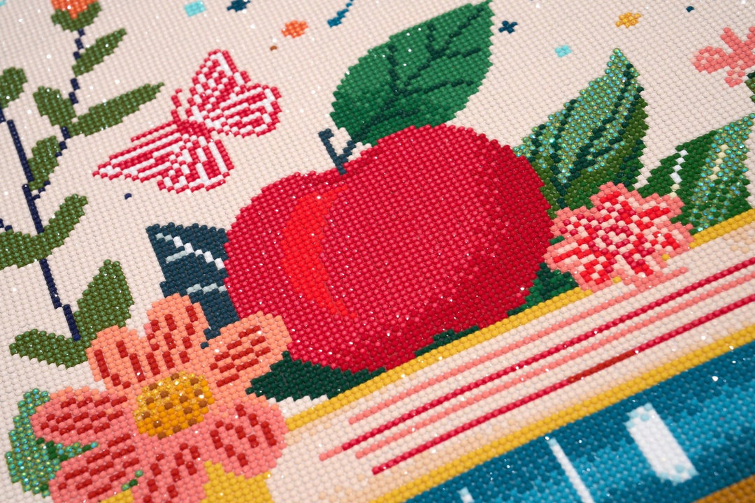 Diamond Art Club - Love of Learning: Round with 48 Colors including 2 ABs and 4 Fairy Dust Diamonds / 51,914 / 22" x 28" (55.6cm x 70.7cm) - Pisgah Needleworks