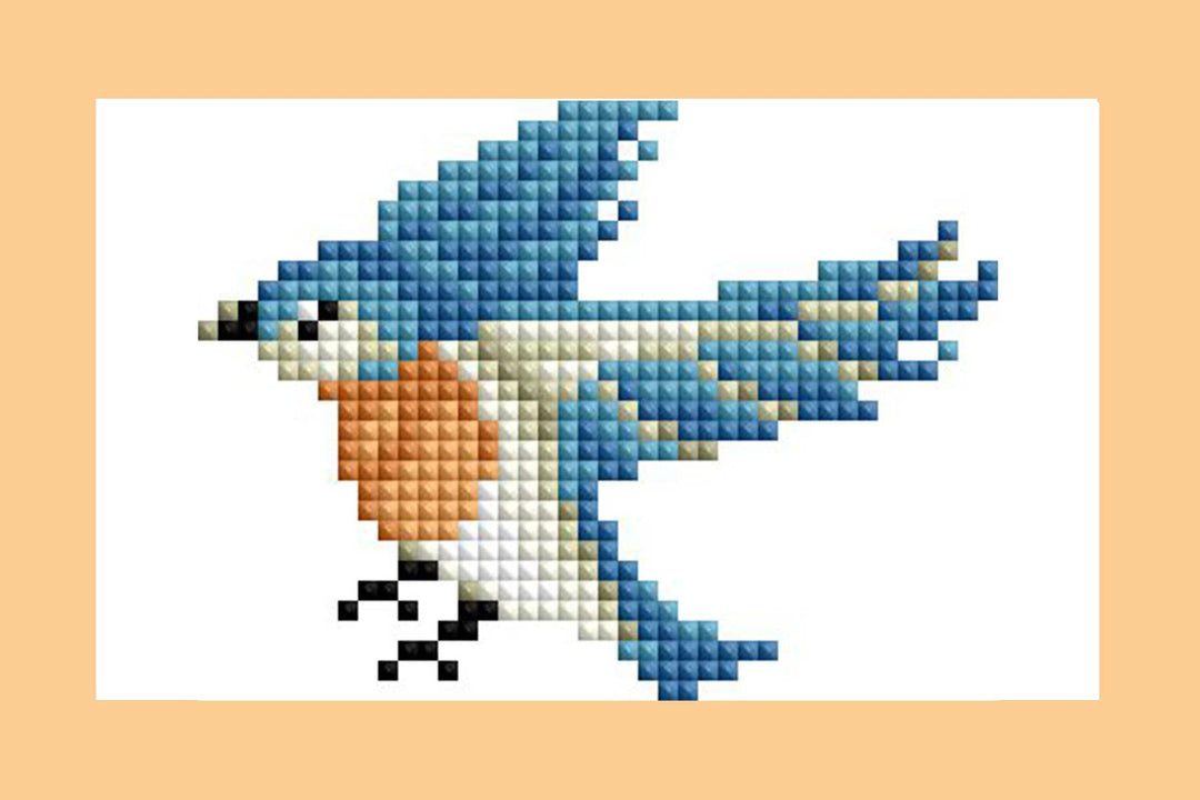 Diamond Art Club - Mini Dazzles™ - Birds: Square With 17 Colors Including 1 AB and 16 Fairy Dust Diamonds / 2,947 / 4" x 6" (10.2cm x 15.2cm) - Pisgah Needleworks