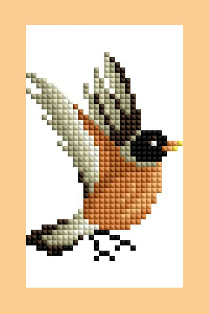 Diamond Art Club - Mini Dazzles™ - Birds: Square With 17 Colors Including 1 AB and 16 Fairy Dust Diamonds / 2,947 / 4" x 6" (10.2cm x 15.2cm) - Pisgah Needleworks