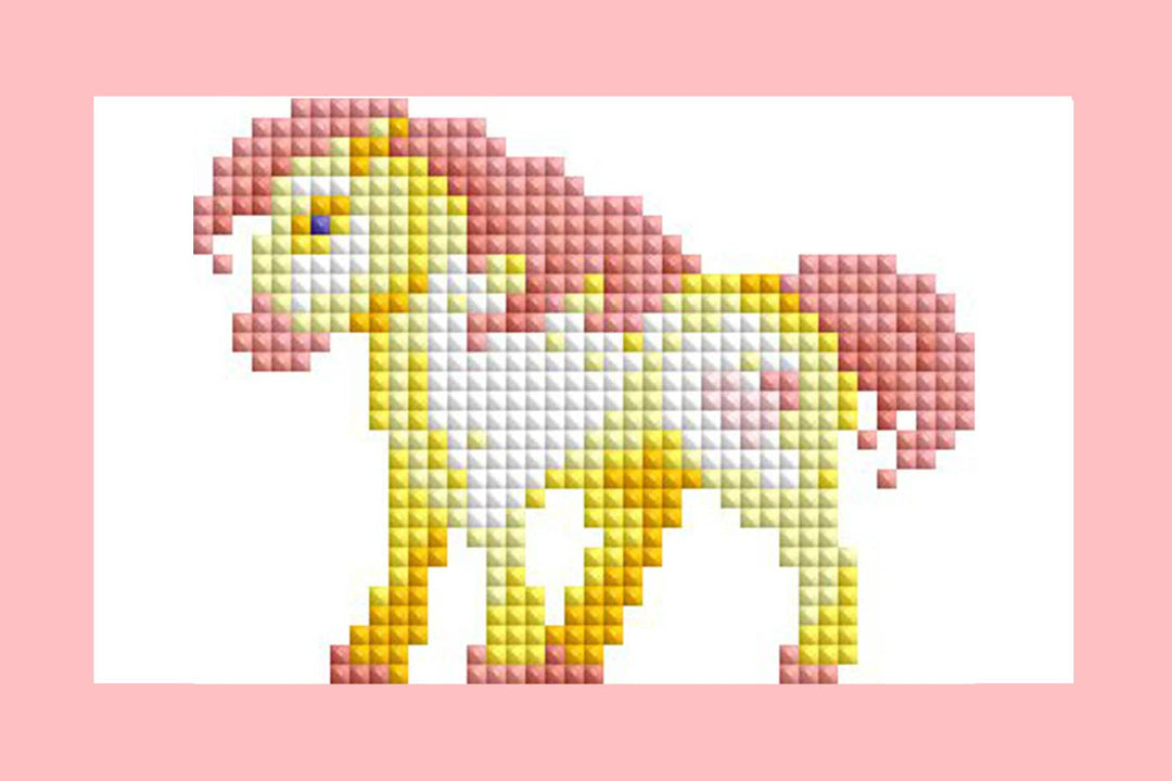 Diamond Art Club - Mini Dazzles™ - Magical Ponies: Square With 18 Colors Including 2 ABs and 16 Fairy Dust Diamonds / 4,079 / 4" x 6" (10.2cm x 15.2cm) - Pisgah Needleworks