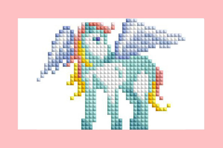Diamond Art Club - Mini Dazzles™ - Magical Ponies: Square With 18 Colors Including 2 ABs and 16 Fairy Dust Diamonds / 4,079 / 4" x 6" (10.2cm x 15.2cm) - Pisgah Needleworks