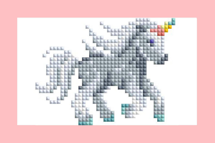 Diamond Art Club - Mini Dazzles™ - Magical Ponies: Square With 18 Colors Including 2 ABs and 16 Fairy Dust Diamonds / 4,079 / 4" x 6" (10.2cm x 15.2cm) - Pisgah Needleworks