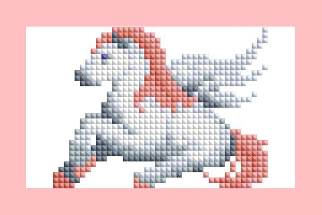 Diamond Art Club - Mini Dazzles™ - Magical Ponies: Square With 18 Colors Including 2 ABs and 16 Fairy Dust Diamonds / 4,079 / 4" x 6" (10.2cm x 15.2cm) - Pisgah Needleworks