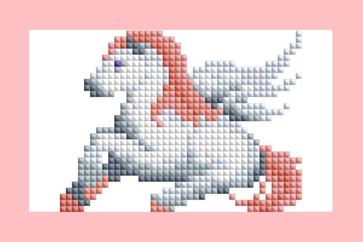 Diamond Art Club - Mini Dazzles™ - Magical Ponies: Square With 18 Colors Including 2 ABs and 16 Fairy Dust Diamonds / 4,079 / 4" x 6" (10.2cm x 15.2cm) - Pisgah Needleworks