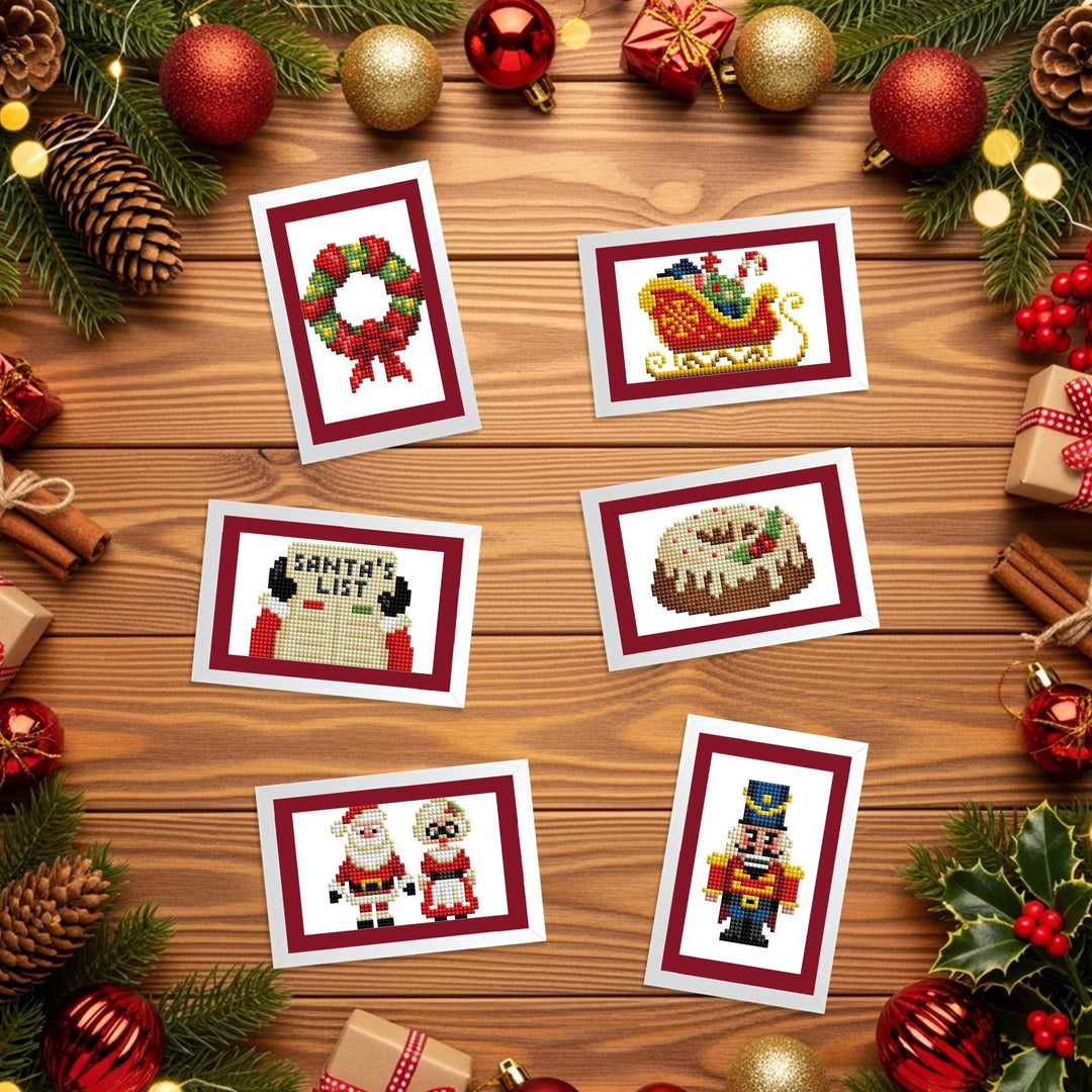 Diamond Art Club - Mini Dazzles™ - Season of Merriment: Square With 20 Colors Including 2 ABs and 18 Fairy Dust Diamonds / 4,553 / 4" x 6" (10.2cm x 15.2cm) - Pisgah Needleworks