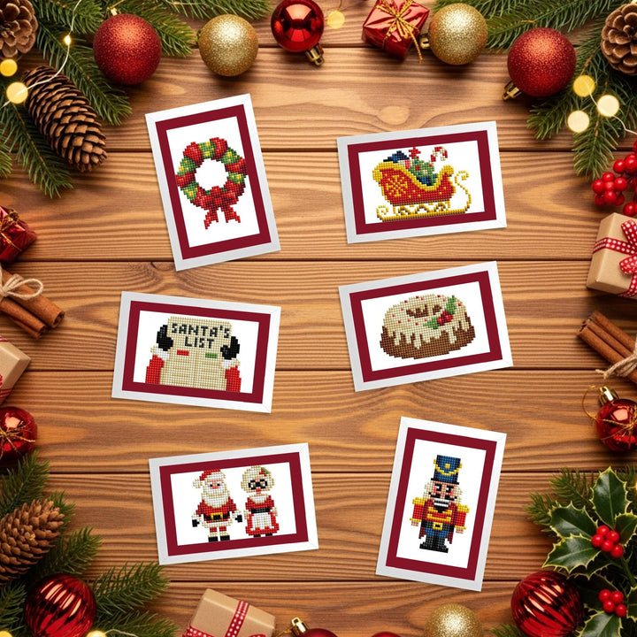 Diamond Art Club - Mini Dazzles™ - Season of Merriment: Square With 20 Colors Including 2 ABs and 18 Fairy Dust Diamonds / 4,553 / 4" x 6" (10.2cm x 15.2cm) - Pisgah Needleworks