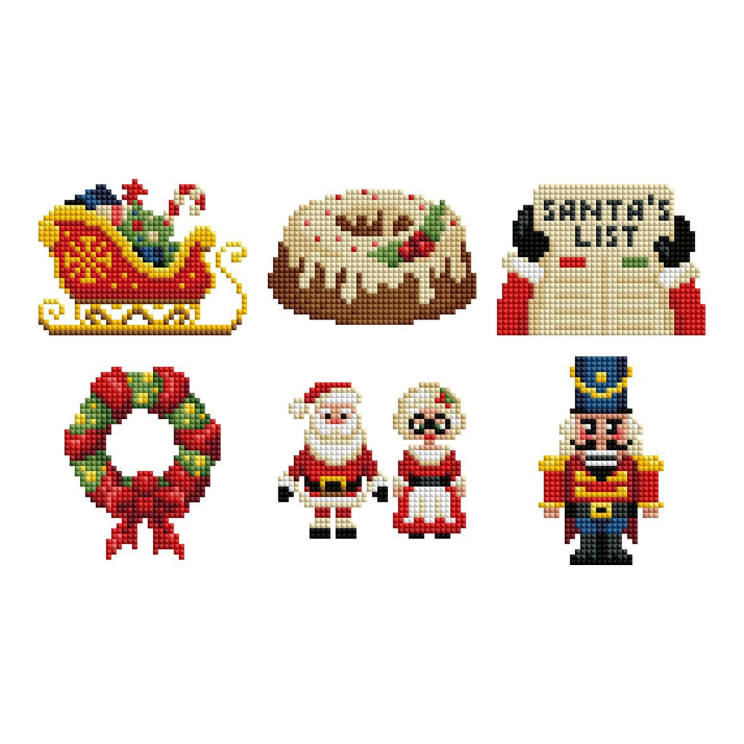 Diamond Art Club - Mini Dazzles™ - Season of Merriment: Square With 20 Colors Including 2 ABs and 18 Fairy Dust Diamonds / 4,553 / 4" x 6" (10.2cm x 15.2cm) - Pisgah Needleworks