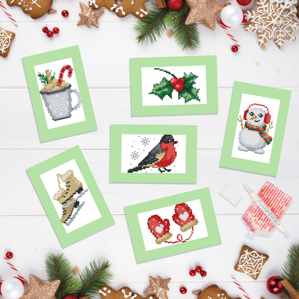 Diamond Art Club - Mini Dazzles™ - Winter: Square With 16 Colors Including 1 AB and 15 Fairy Dust Diamonds / 3,791 / 4" x 6" (10.2cm x 15.2cm) - Pisgah Needleworks