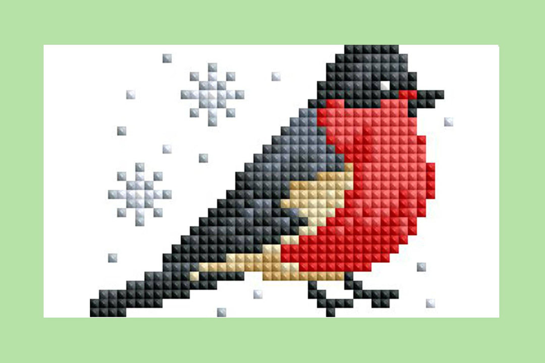 Diamond Art Club - Mini Dazzles™ - Winter: Square With 16 Colors Including 1 AB and 15 Fairy Dust Diamonds / 3,791 / 4" x 6" (10.2cm x 15.2cm) - Pisgah Needleworks