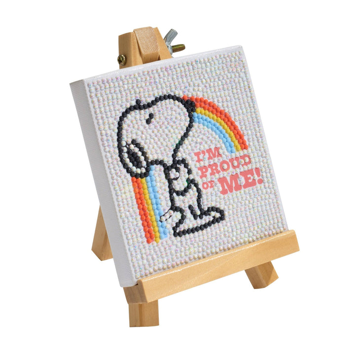 Diamond Art Club Mini Easels™ I'm Proud of Me (Snoopy™) Diamond Painting Kit - Pisgah Needleworks