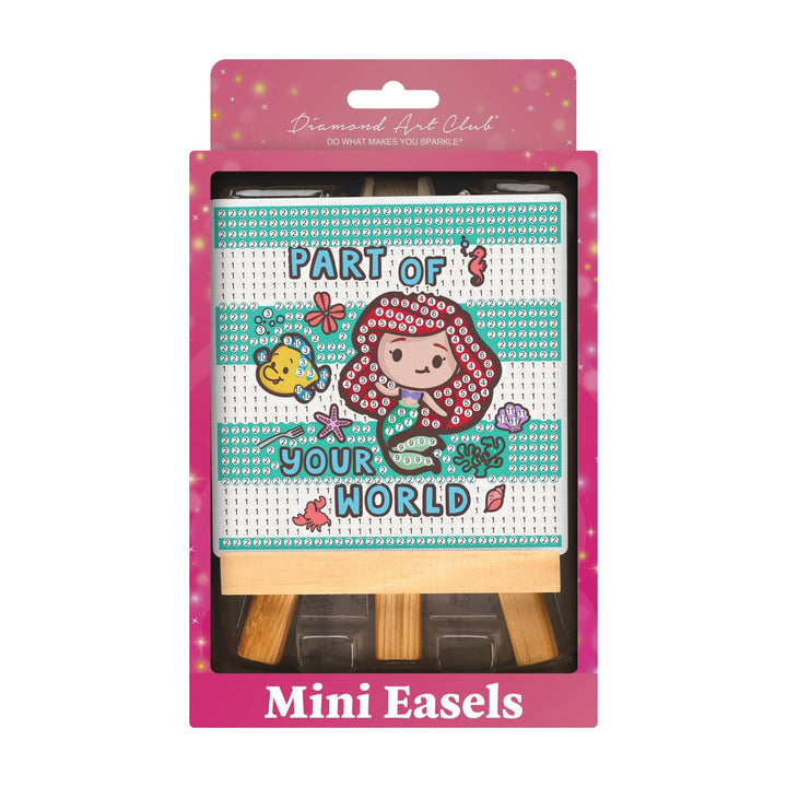Diamond Art Club - Mini Easels - Part of Your World: Round with 11 Colors / 751 / 3.9" x 3.9" (10cm x 10cm) - Pisgah Needleworks