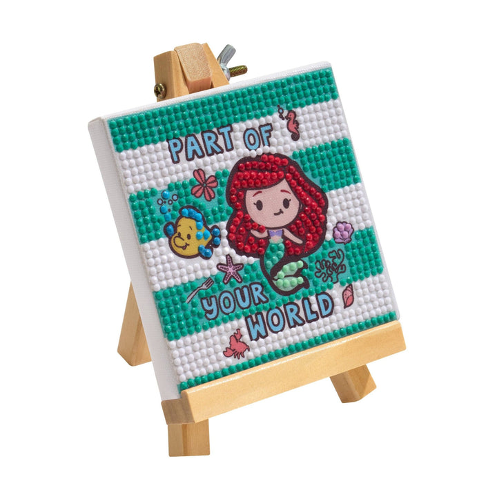 Diamond Art Club - Mini Easels - Part of Your World: Round with 11 Colors / 751 / 3.9" x 3.9" (10cm x 10cm) - Pisgah Needleworks
