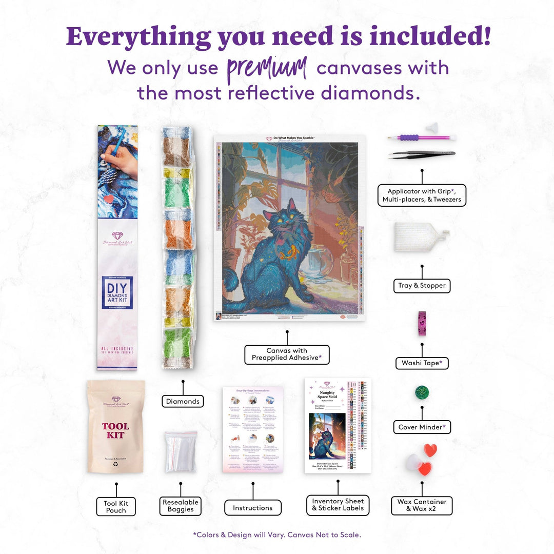 Diamond Art Club Naughty Space Void Square Diamond Painting Kit - Pisgah Needleworks