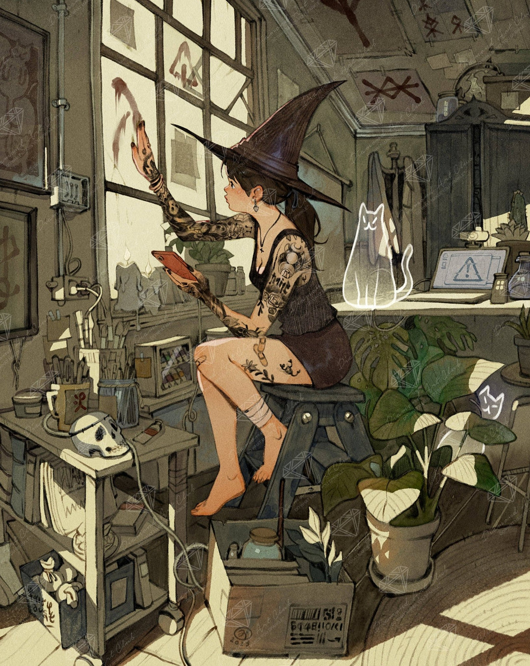 Diamond Art Club – Protection Runes Diamond Painting (Square Drill, 27.6" x 34.7") - Pisgah Needleworks