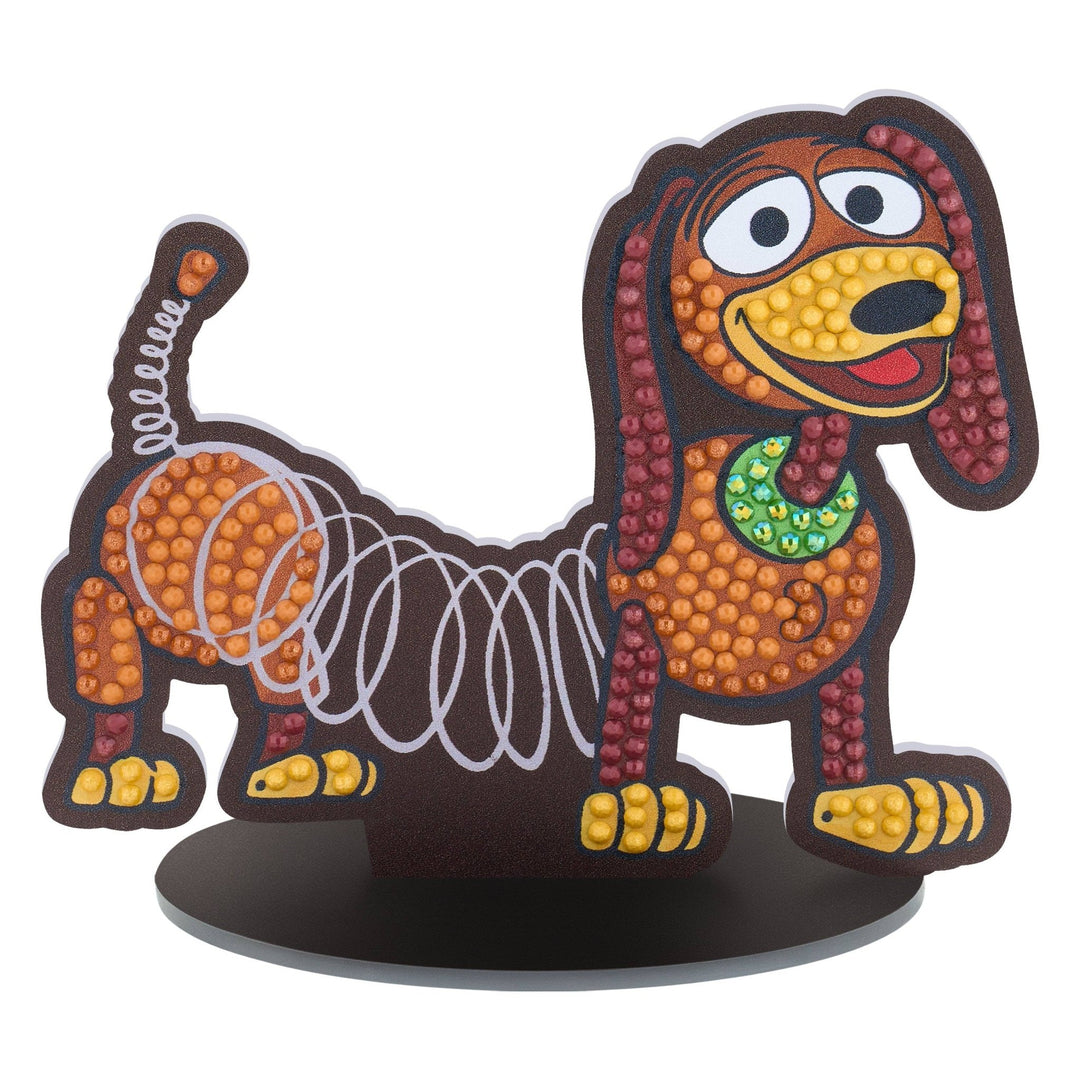 Diamond Art Club - Slinky Dog - Sparkle Pals™: Round with 5 Colors including 1 AB and 3 Fairy Dust Diamonds / 260 / 4.6" x 3.9" (11.6cm x 9.8cm) - Pisgah Needleworks