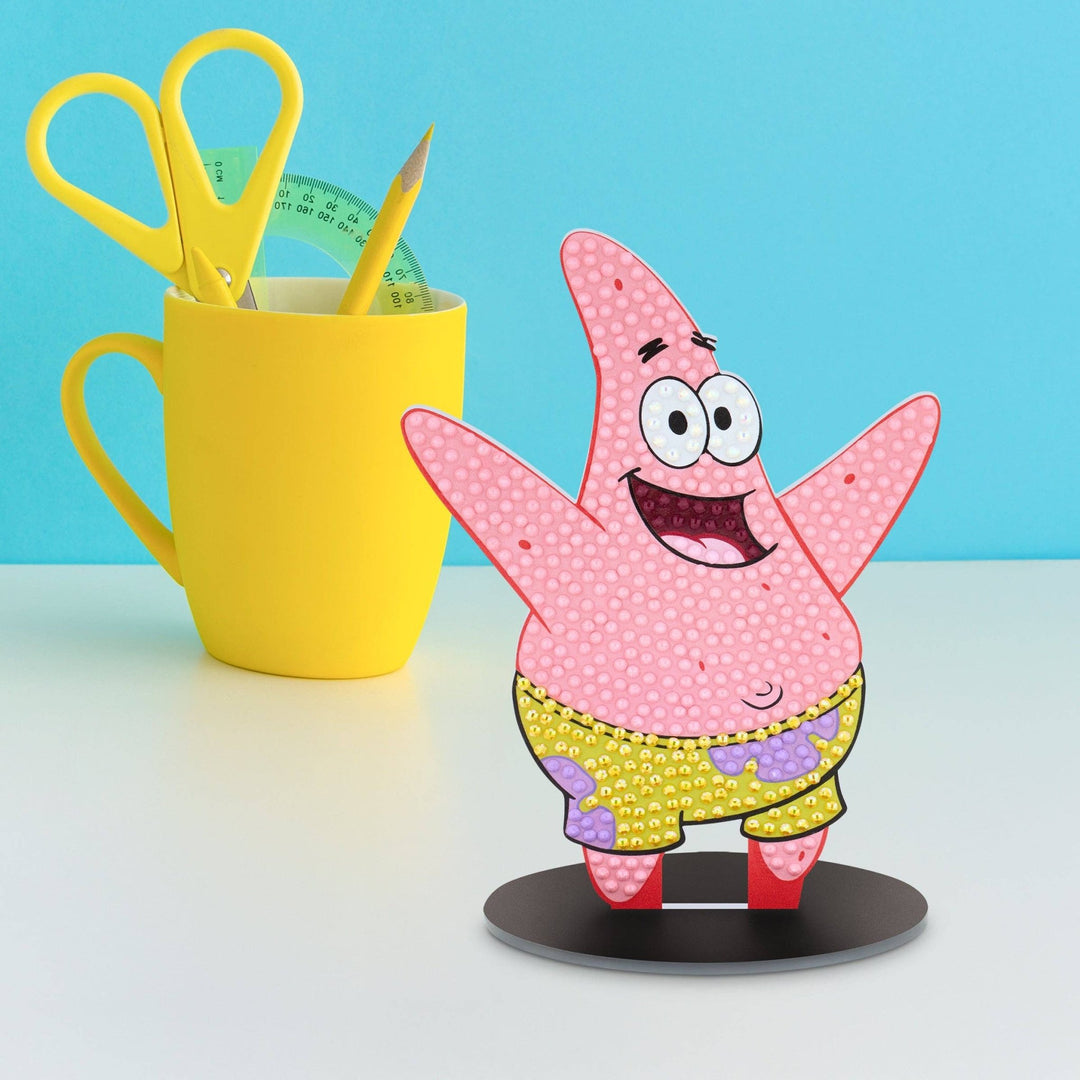 Diamond Art Club - Sparkle Pals™ - Big Mood Patrick: Round with 6 Colors Including 2 ABs and 1 Fairy Dust Diamond / 565 / 4.0" x 5.5" (10.4cm x 14.1cm) - Pisgah Needleworks