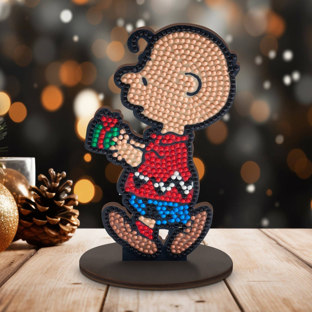 Diamond Art Club Sparkle Pals™ Charlie Brown™ Gift Diamond Painting Kit - Pisgah Needleworks