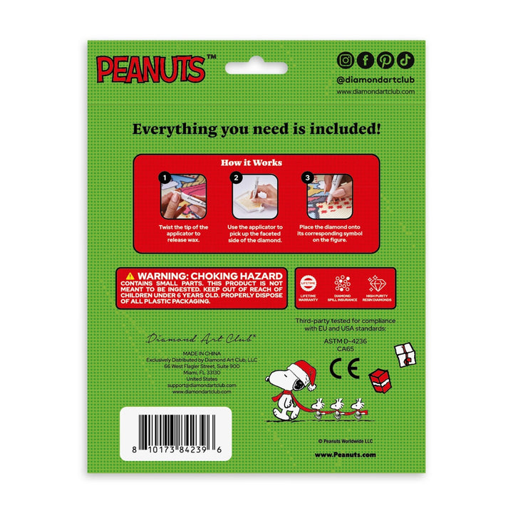 Diamond Art Club Sparkle Pals™ Charlie Brown™ Gift Diamond Painting Kit - Pisgah Needleworks