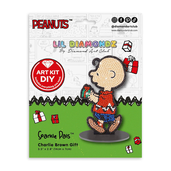 Diamond Art Club Sparkle Pals™ Charlie Brown™ Gift Diamond Painting Kit - Pisgah Needleworks