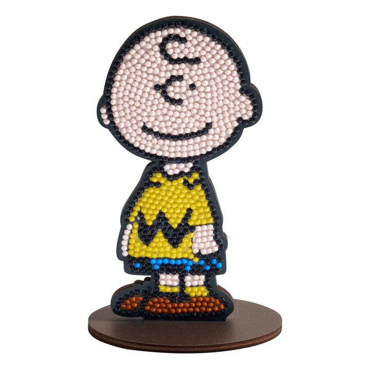 Diamond Art Club - Sparkle Pals™ - Charlie Brown: Round with 5 Colors including 2 Fairy Dust Diamonds / 810 / 5.7" x 2.8" (14.5cm x 7cm) - Pisgah Needleworks