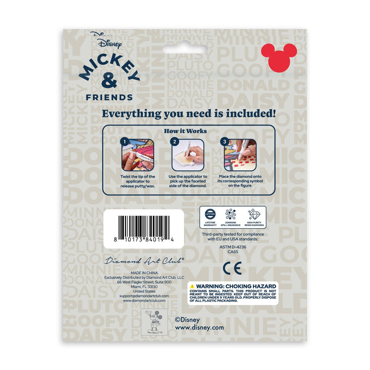 Diamond Art Club - Sparkle Pals™ - Chip: Round with 7 Colors including 1 AB and 1 Iridescent Diamond and 1 Fairy Dust Diamond / 620 / 5.6" x 3.1" (14.3cm x 7.9cm) - Pisgah Needleworks