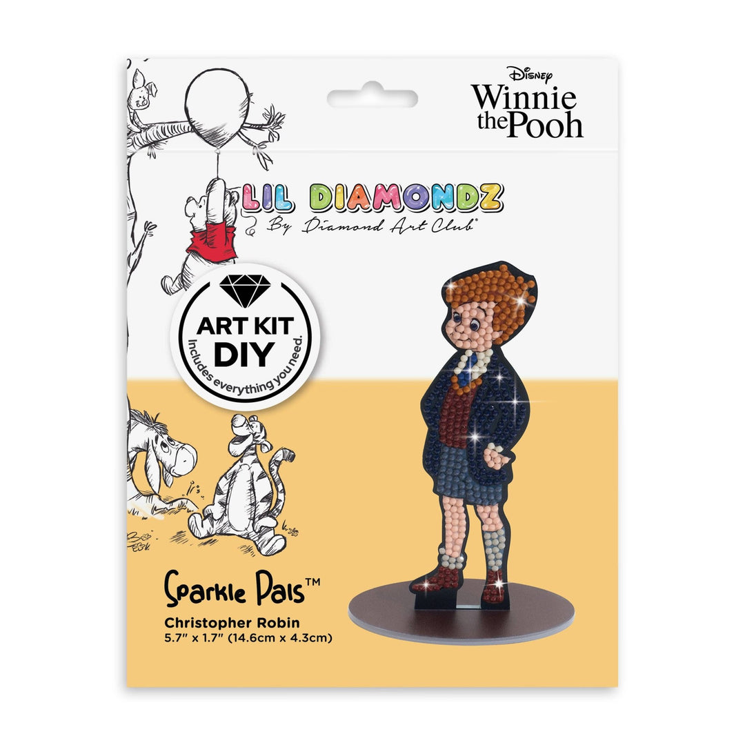 Diamond Art Club - Sparkle Pals™ - Christopher Robin™: Round with 8 Colors including 2 Fairy Dust Diamonds / 395 / 5.7" x 4.1" (14.6cm x 1.7cm) - Pisgah Needleworks