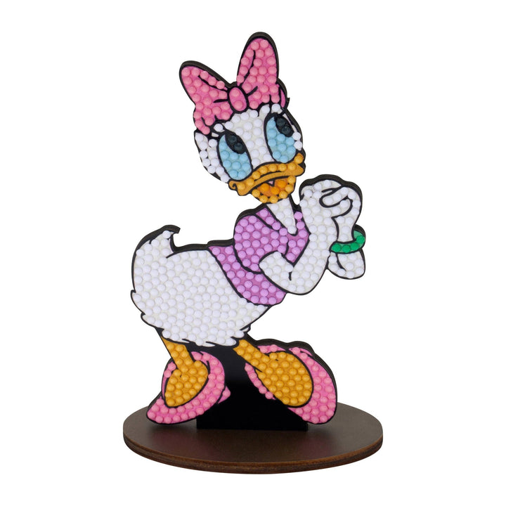 Diamond Art Club - Sparkle Pals™ - Daisy Duck™: Round with 8 Colors including 2 ABs / 493 / 5.6" x 3.1" (14.3cm x 7.8 cm) - Pisgah Needleworks