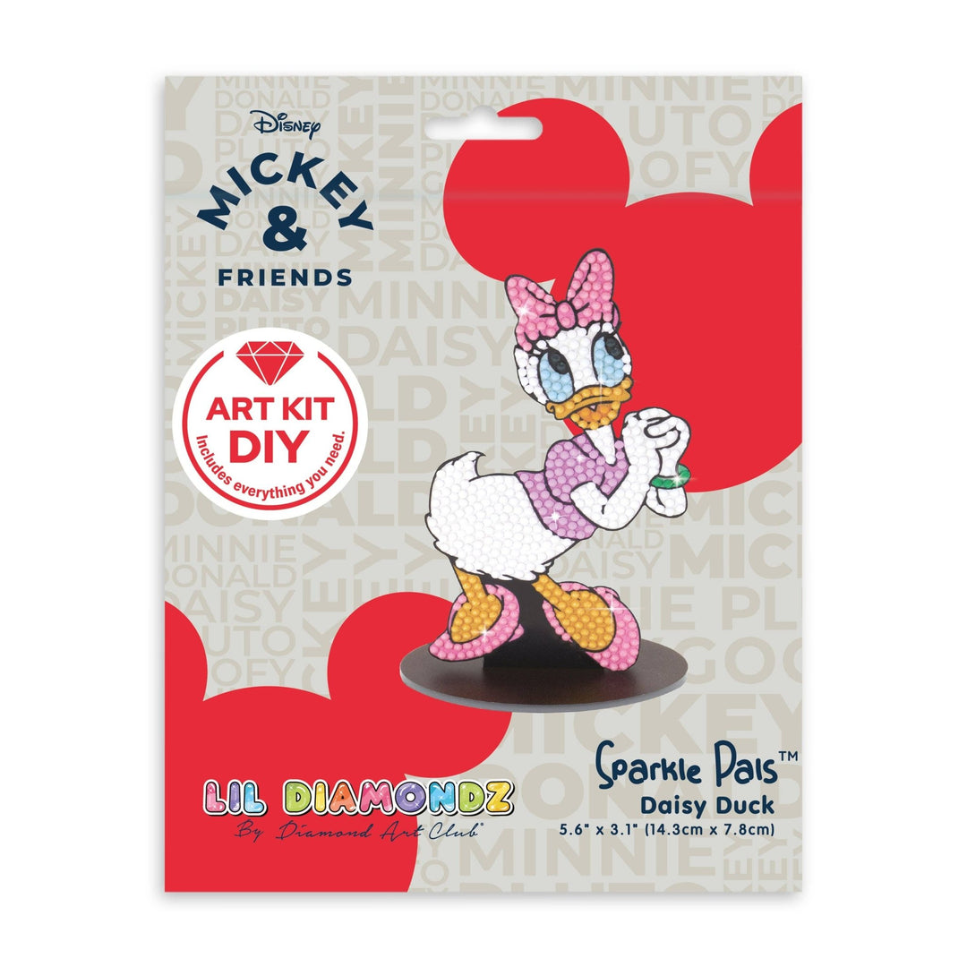 Diamond Art Club - Sparkle Pals™ - Daisy Duck™: Round with 8 Colors including 2 ABs / 493 / 5.6" x 3.1" (14.3cm x 7.8 cm) - Pisgah Needleworks