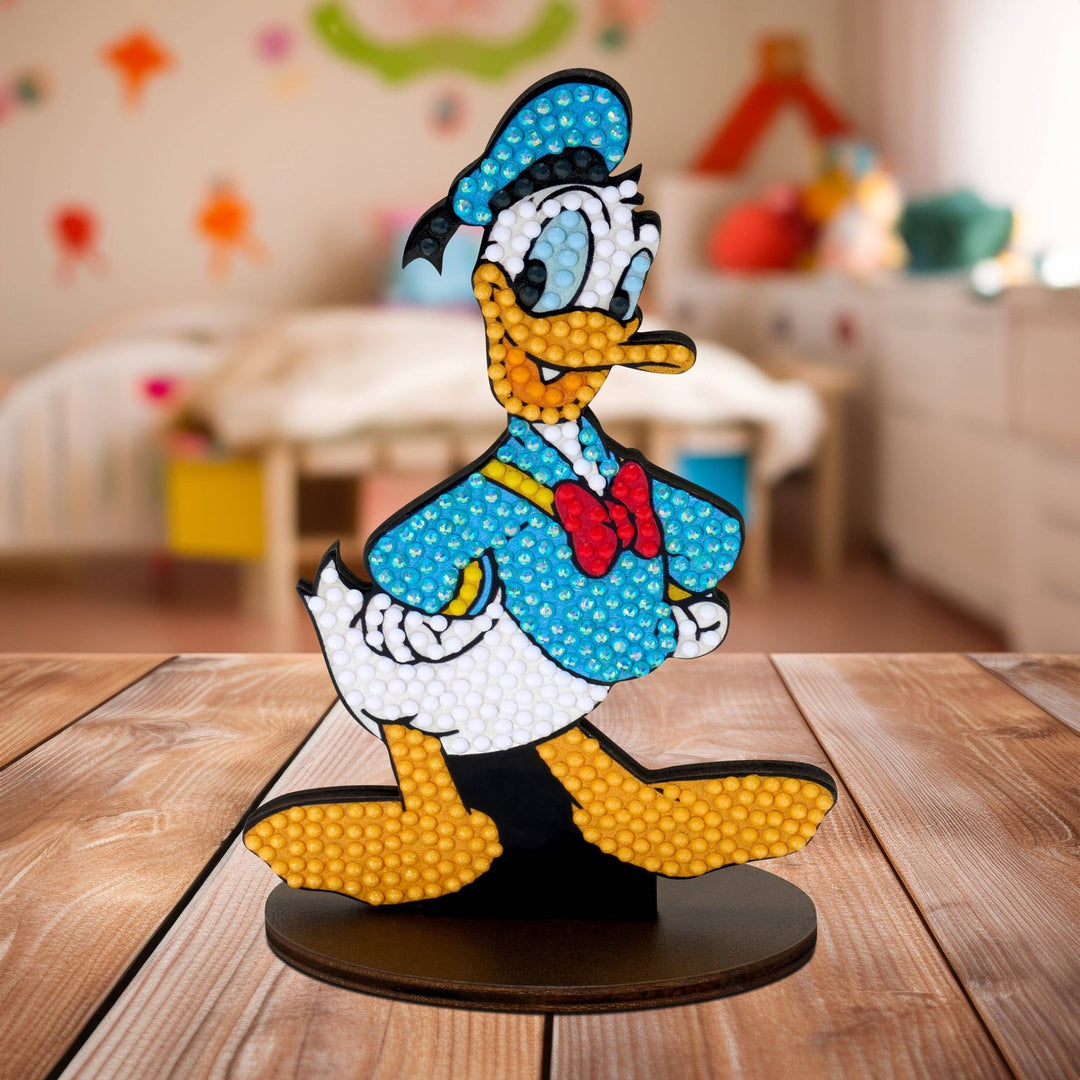 Diamond Art Club - Sparkle Pals™ - Donald Duck™: Round with 8 Colors including 1 AB and 1 Fairy Dust Diamond / 474 / 5.6" x 3.8" (14.3cm x 9.6cm) - Pisgah Needleworks