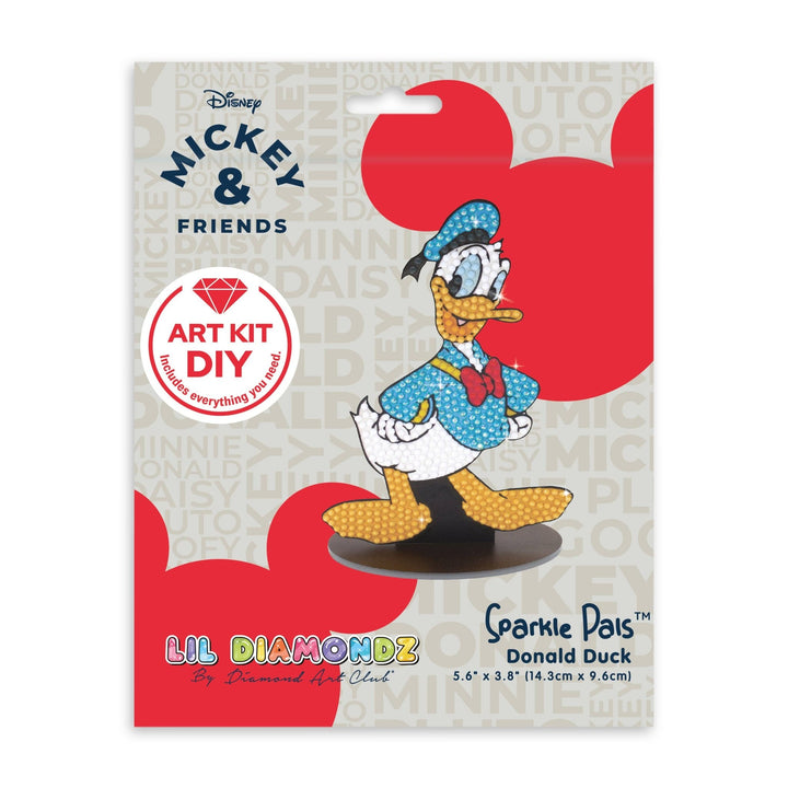 Diamond Art Club - Sparkle Pals™ - Donald Duck™: Round with 8 Colors including 1 AB and 1 Fairy Dust Diamond / 474 / 5.6" x 3.8" (14.3cm x 9.6cm) - Pisgah Needleworks