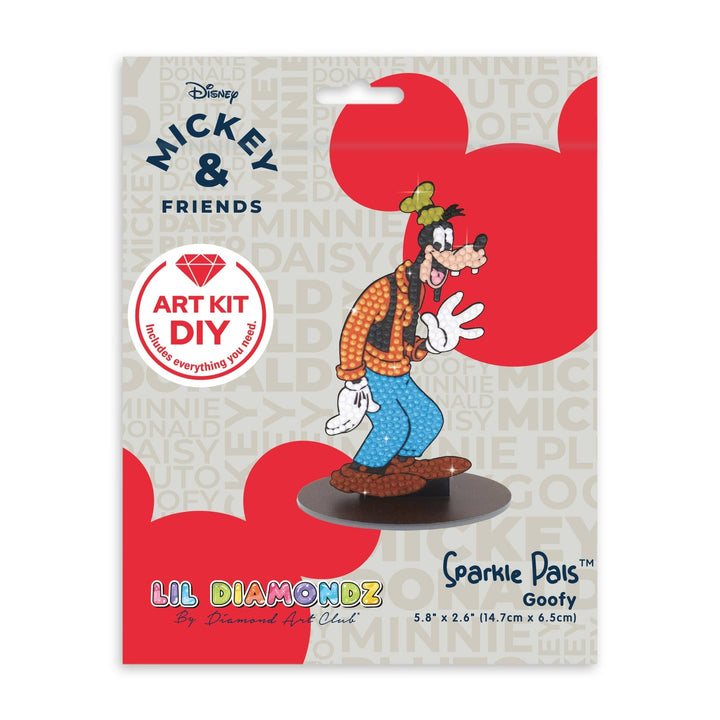 Diamond Art Club - Sparkle Pals™ - Goofy: Round with 9 Colors including 3 Fairy Dust Diamonds / 397 / 5.8" x 2.6" (14.7cm x 6.5cm) - Pisgah Needleworks