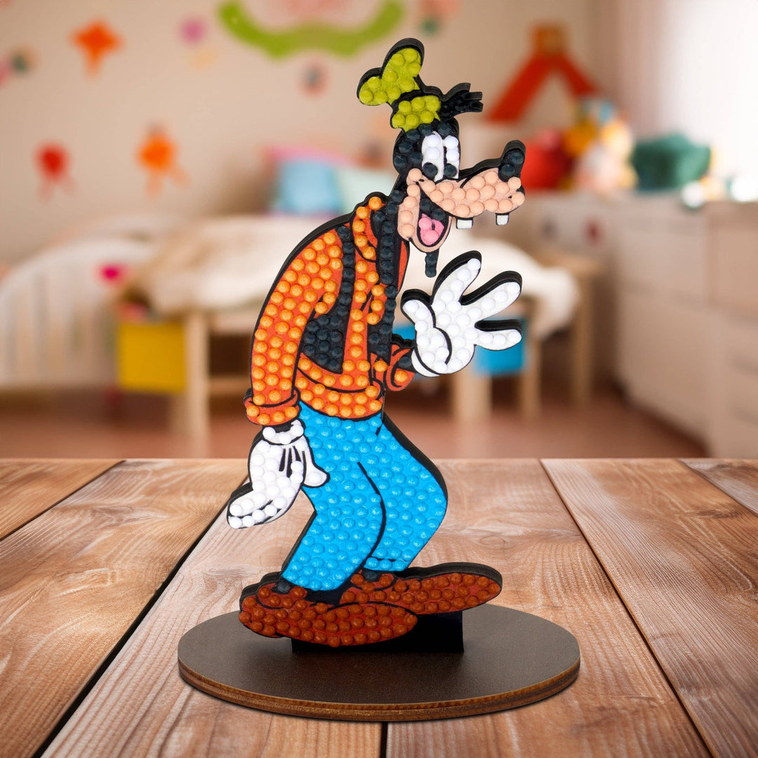 Diamond Art Club - Sparkle Pals™ - Goofy: Round with 9 Colors including 3 Fairy Dust Diamonds / 397 / 5.8" x 2.6" (14.7cm x 6.5cm) - Pisgah Needleworks
