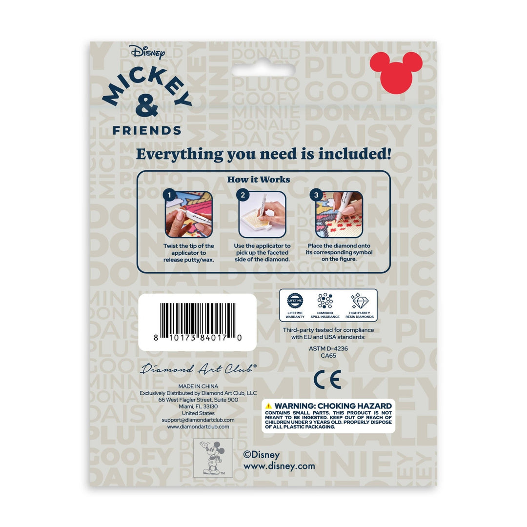 Diamond Art Club - Sparkle Pals™ - Goofy: Round with 9 Colors including 3 Fairy Dust Diamonds / 397 / 5.8" x 2.6" (14.7cm x 6.5cm) - Pisgah Needleworks