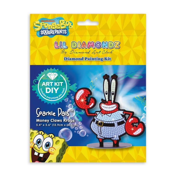 Diamond Art Club - Sparkle Pals™ - Money Claws Krabs: Round with 7 Colors / 424 / 5.4" x 5.6" (13.9cm x 14.3cm) - Pisgah Needleworks