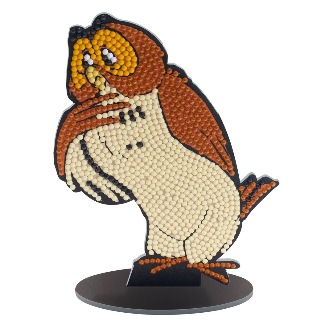 Diamond Art Club - Sparkle Pals™ - Owl: Round with 6 Colors including 2 Fairy Dust Diamonds / 936 / 5.7" x 4.4" (14.5cm x 11.3cm) - Pisgah Needleworks