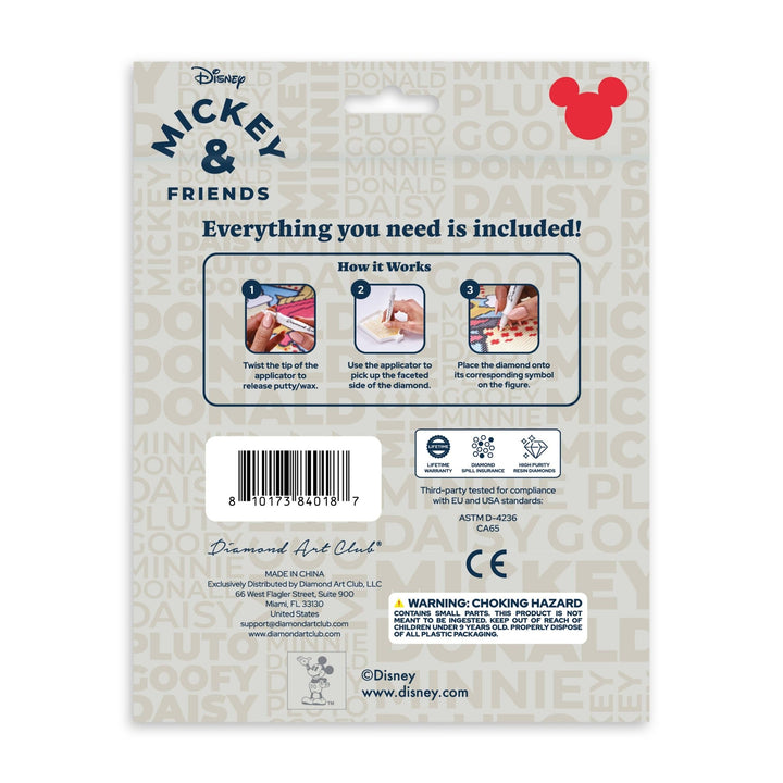 Diamond Art Club - Sparkle Pals™ - Pluto: Round with 4 Colors including 1 AB and 2 Fairy Dust Diamonds / 503 / 5.1" x 4.6" (13cm x 11.7 cm) - Pisgah Needleworks