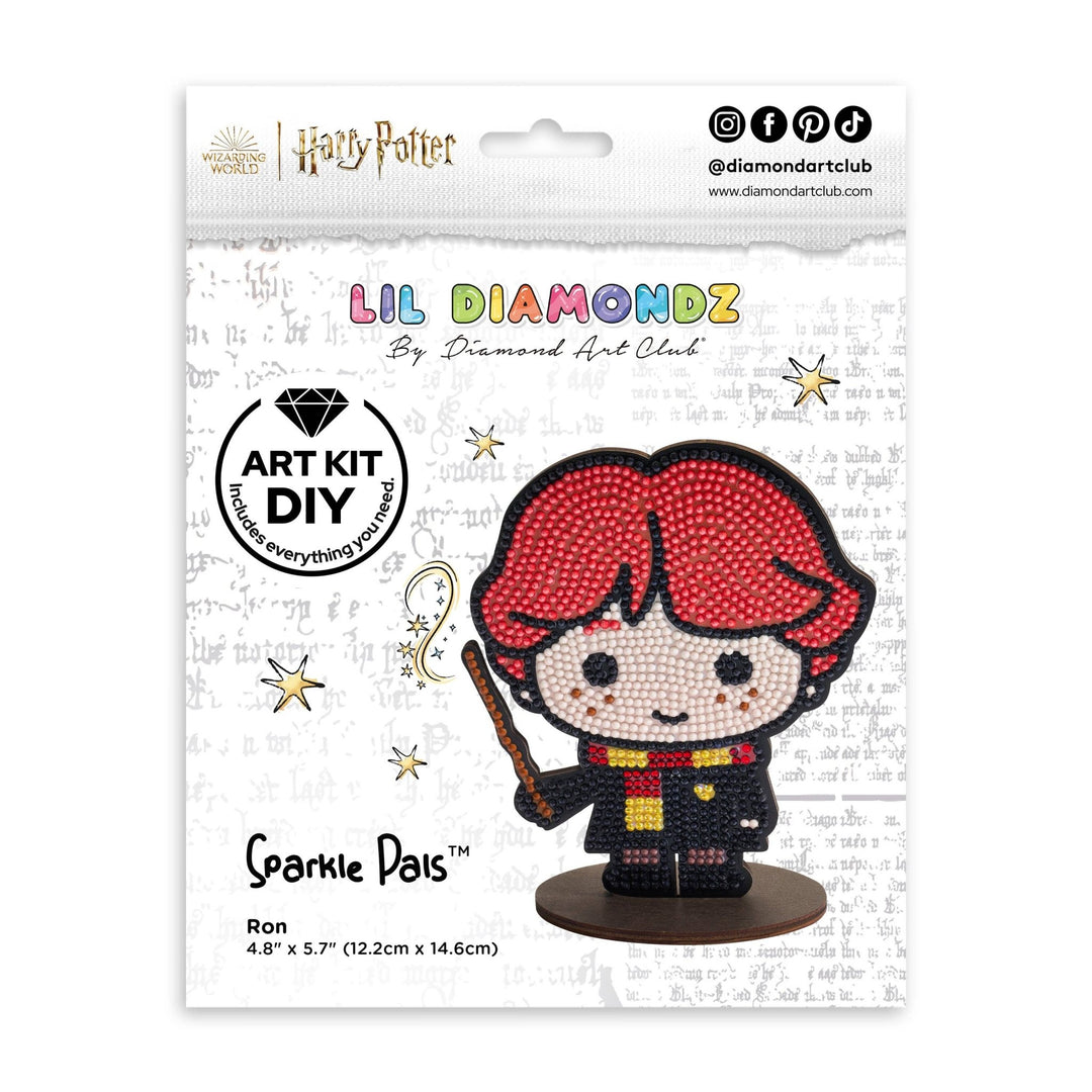 Diamond Art Club – Sparkle Pals Ron Weasley Licensed Harry Potter Diamond Painting (Round Drill, 4.8" x 5.7") - Pisgah Needleworks