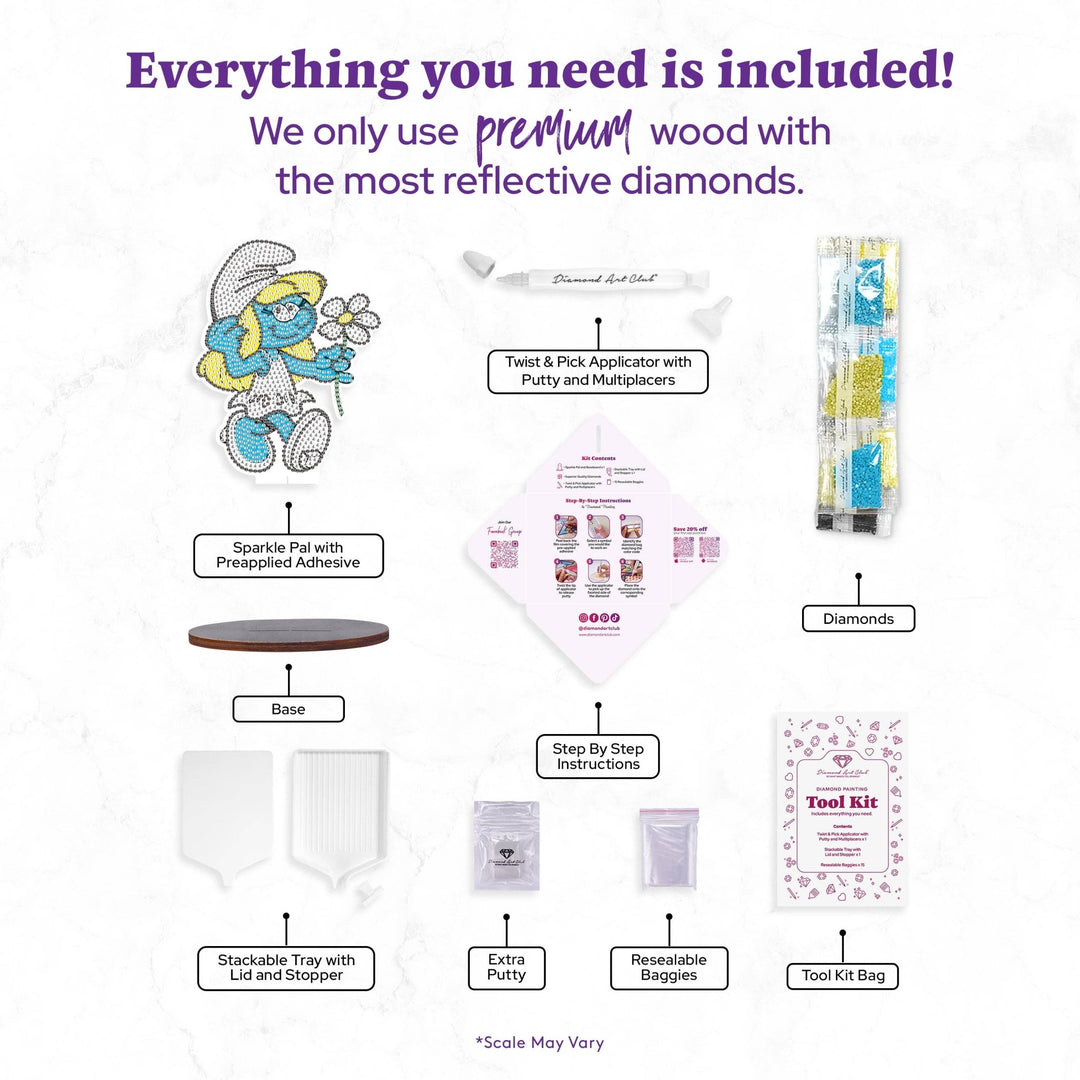 Diamond Art Club – Sparkle Pals™ - Smurfette™ - Pisgah Needleworks