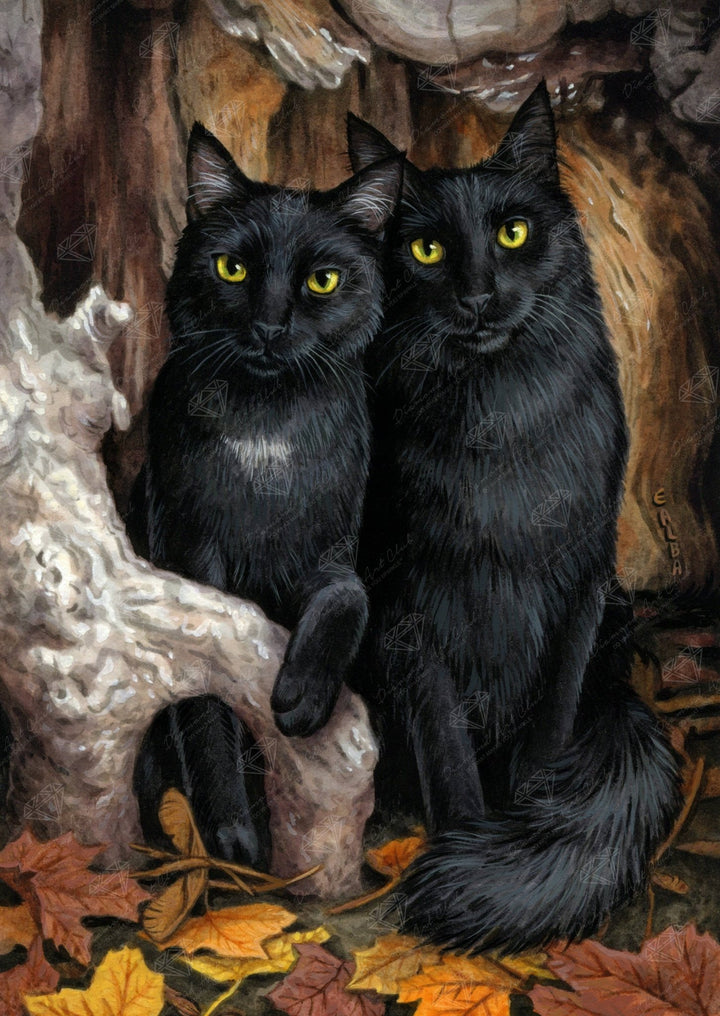 Diamond Art Club - The Familiars: Square with 44 Colors including 2 ABs and 3 Fairy Dust Diamonds / 70,784 / 22" x 31" (55.8cm x 78.7cm) - Pisgah Needleworks