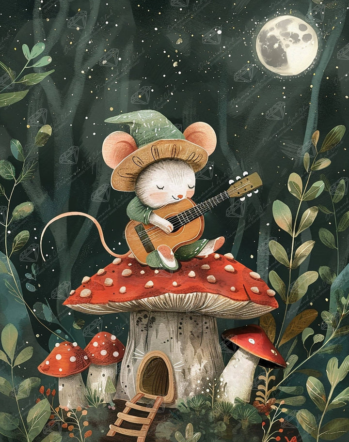 Diamond Art Club - The Light of the Silvery Moon: Square with 56 Colors including 3 ABs and 1 Fairy Dust Diamond / 63,616 / 22" x 28" (56cm x 71cm) - Pisgah Needleworks